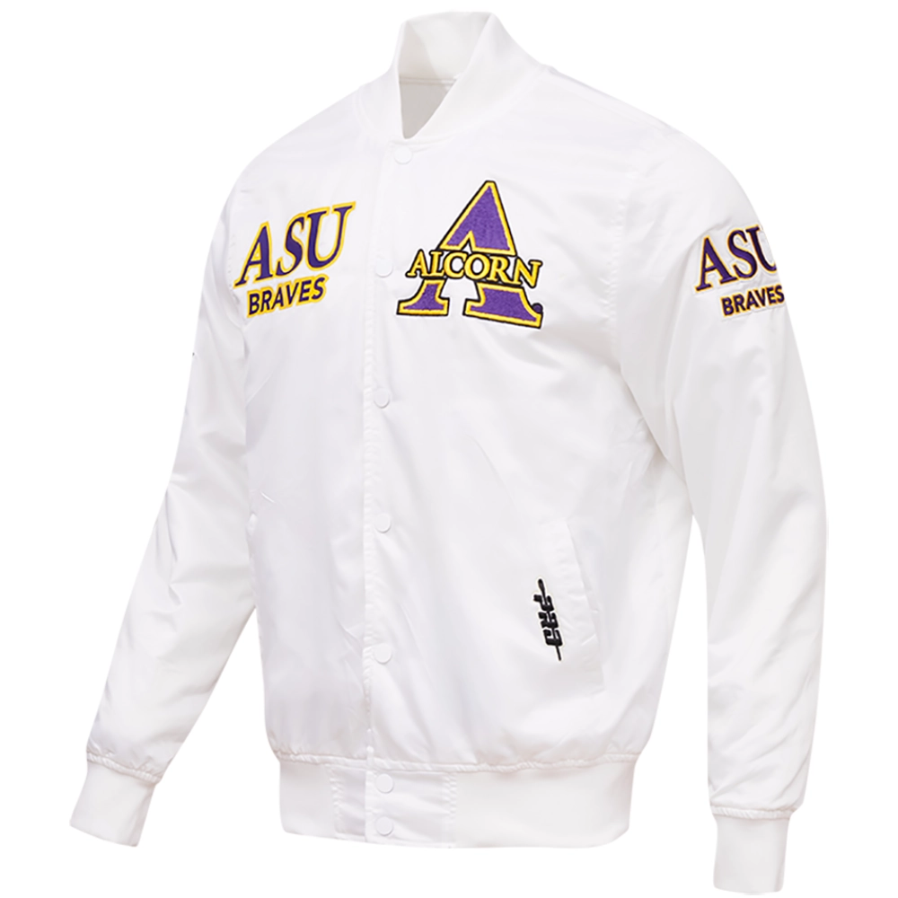 Alcorn state braves classic varsity white jacket