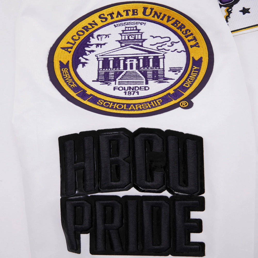 Alcorn state braves homecoming rib knitted satin team patch logo
