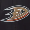 Anaheim ducks domestic two tone wool and leather jacket black white 3