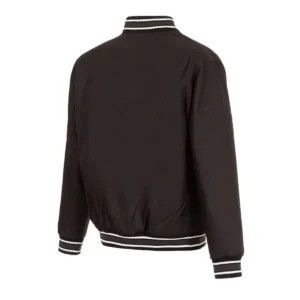 Anaheim ducks front hit black varsity jacket