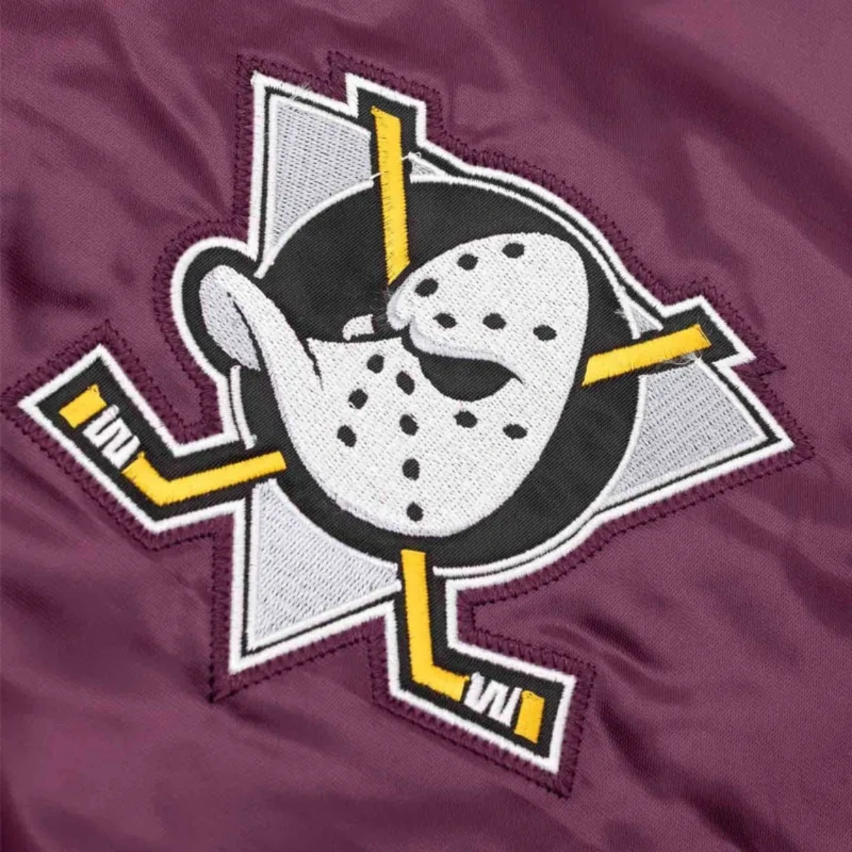 Anaheim ducks scout purple satin jacket