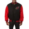 Arizona cardinals handmade wool varsity jacket black red 1