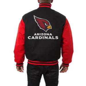 Arizona cardinals handmade wool varsity jacket black red 2