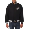 Arizona coyotes one color wool varsity jacket black 1