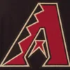 Arizona diamondbacks black wool leather varsity jacket