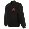 Arizona diamondbacks black wool varsity jacket