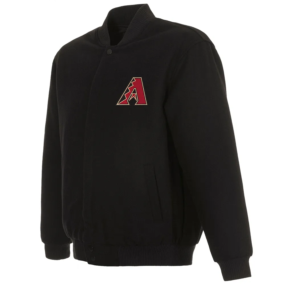 Arizona diamondbacks black wool varsity jacket