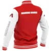 Arizona diamondbacks full snap wool varsity jacket red white 1 1