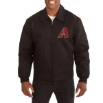 Arizona Diamondbacks Shirt Collar Black Cotton Jacket