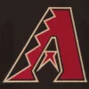 Arizona diamondbacks full zip black cotton jacket