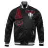 Arizona diamondbacks mashup rib satin jacket black