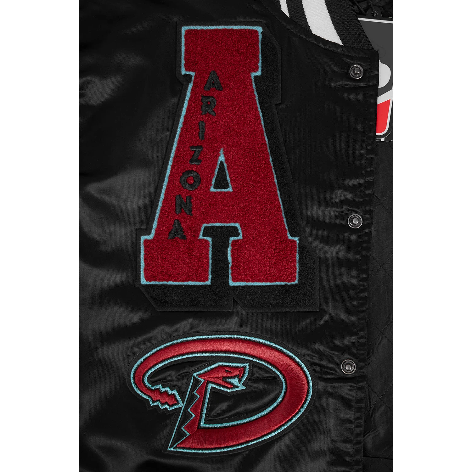 Arizona diamondbacks mashup rib satin jacket black 3 1