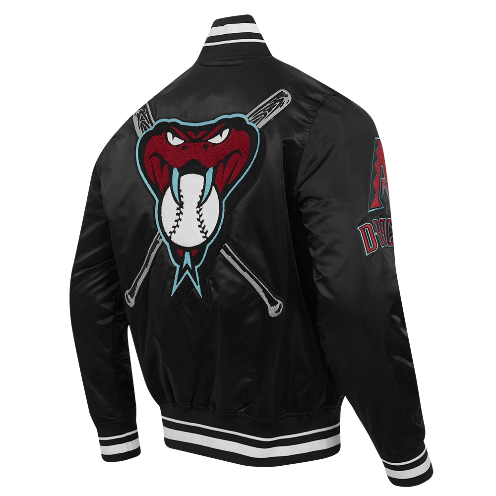 Arizona diamondbacks mashup rib satin jacket black 3