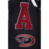 Arizona diamondbacks mashup wool leather varsity jacket black white 5