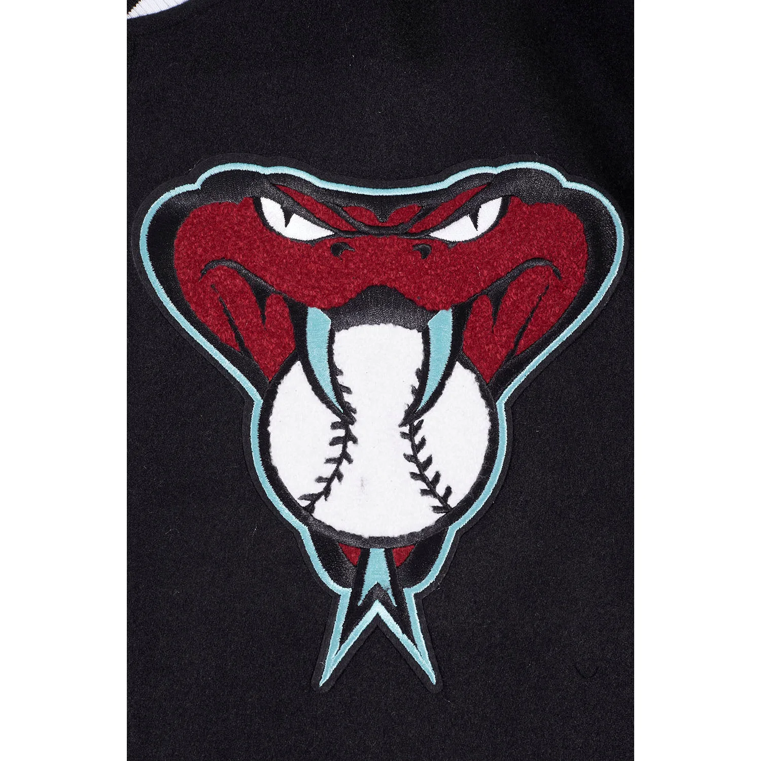 Arizona diamondbacks mashup wool leather varsity jacket black white 6