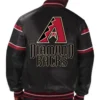 Arizona diamondbacks multicolor black leather bomber jacket 1