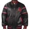 Arizona diamondbacks multicolor black leather bomber jacket
