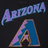 Arizona diamondbacks retro classic womens wool leather varsity jacket black white 1