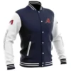 Arizona diamondbacks rib knitted full snap wool varsity jacket blue white 1