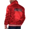 Arizona diamondbacks silver tab satin trucker varsity jacket red 1 1