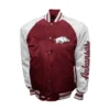 Arkansas razorbacks franchise club the game satin varsity jacket 1
