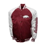 Arkansas Razorbacks The Game Red/Silver Satin Jacket