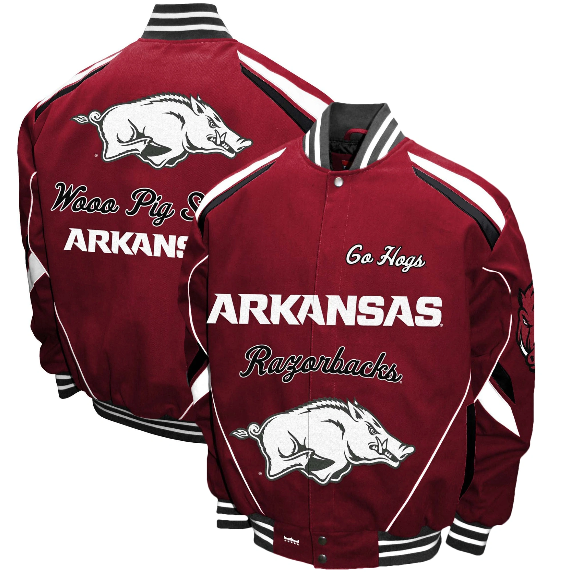 Arkansas razorbacks stout twill bomber jacket