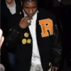 Asap rocky letterman bomber jacket