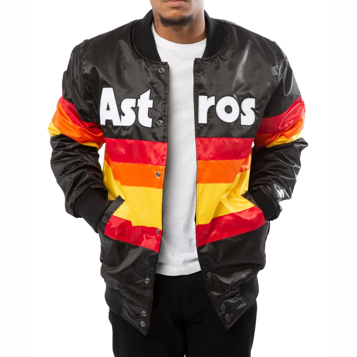 Astros houston black full snap jacket