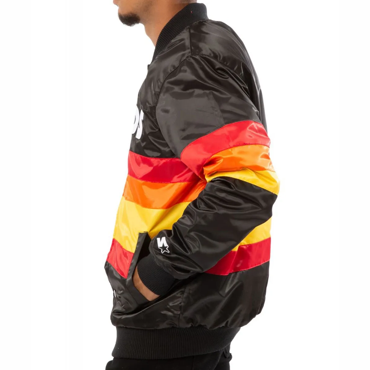 Astros houston black satin bomber jacket
