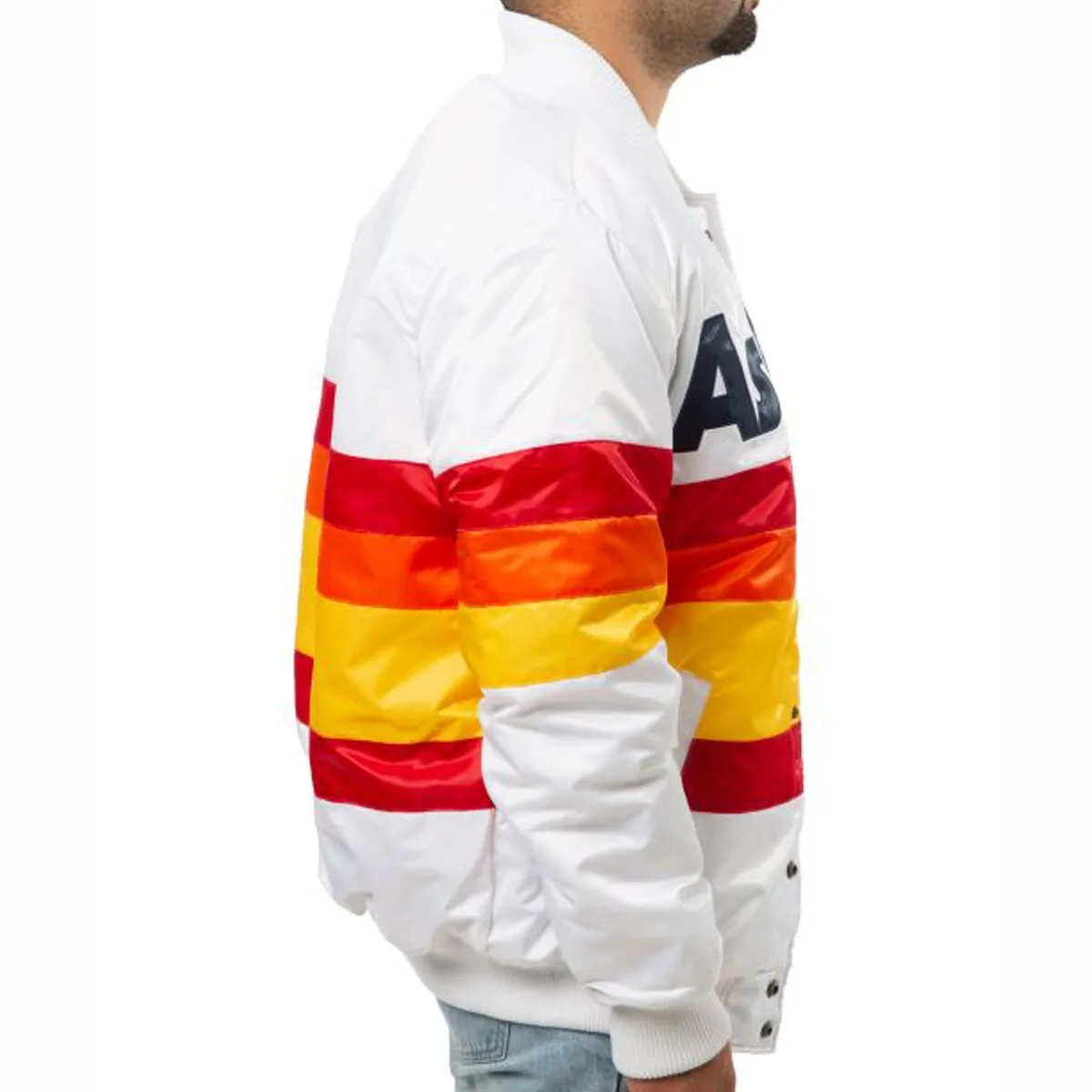 Astros houston full snap satin jacket