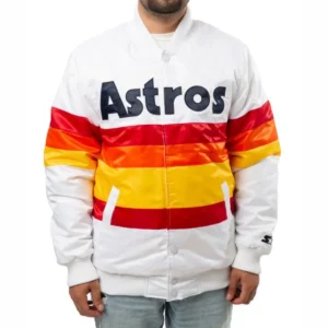 Astros houston white bomber jacket