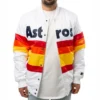 Astros houston white full snap jacket