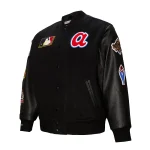Atlanta Braves Blackout Wool/Leather Jacket