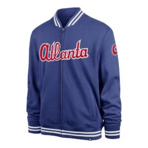 Atlanta braves coopers town wax pack pro camden track jacket blue 1