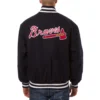 Atlanta braves handcrafted logo wool jacket navy 2