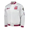 Atlanta braves mitchell ness city collection white satin varsity jacket 1