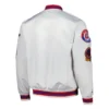 Atlanta braves mitchell ness city collection white satin varsity jacket 2