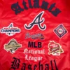 Atlanta braves old english ribbed knitted satin varsity jacket red 2 1
