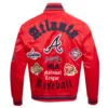 Atlanta braves old english ribbed knitted satin varsity jacket red 5 1