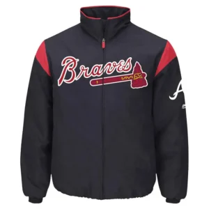 Atlanta braves on field navy cotton jacket 2