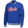Atlanta braves pack pro camden full zip track varsity jacket blue 2