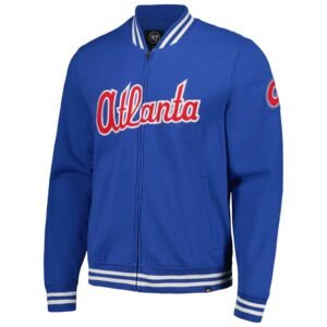 Atlanta braves pack pro camden full zip track varsity jacket blue 2