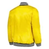 Atlanta braves starter cross bronx fashion yellow satin varsity jacket 2