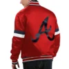Atlanta braves starter home game red satin varsity jacket 2