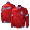 Atlanta braves starter slider red satin varsity jacket 3