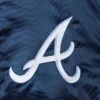 Atlanta braves starter the captain ii navy and red satin varsity jacket 3