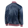 Atlanta braves starter the diamond navy satin varsity jacket 2