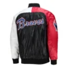 Atlanta braves starter tri color satin varsity jacket 2