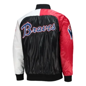 Atlanta braves starter tri color satin varsity jacket 2